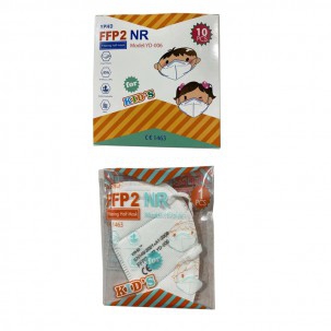 FFP2 boy / girl masks (2-8 years) with European CE certificate white color (individually bagged - Box of 10 units)